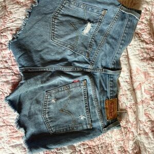 Levi's Light Wash Denim Cutoff Shorts
